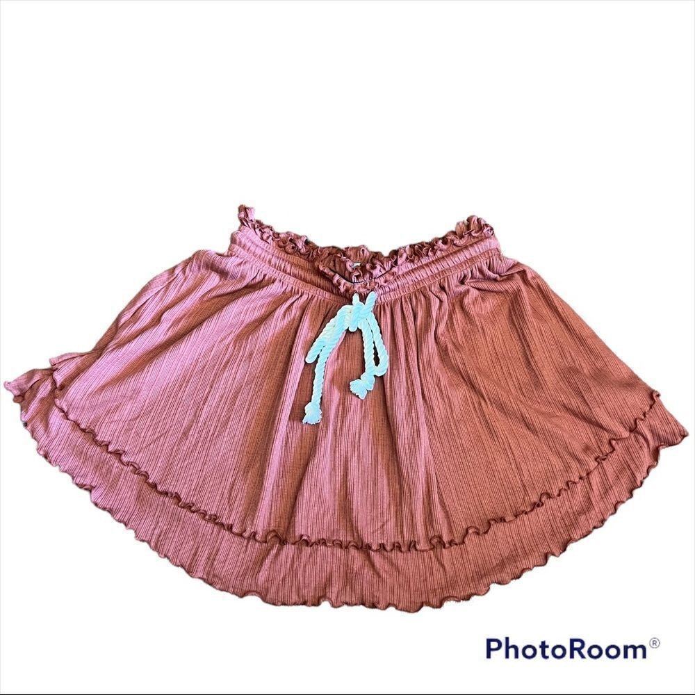 Free people fp beach sweet lady tiered coral skirt